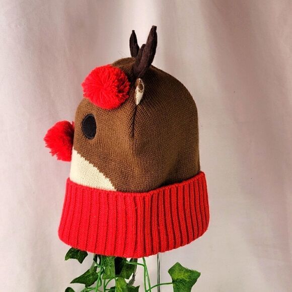 Reindeer Beanie. Unknown Brand. OSFA. Like New. - Picture 2 of 8
